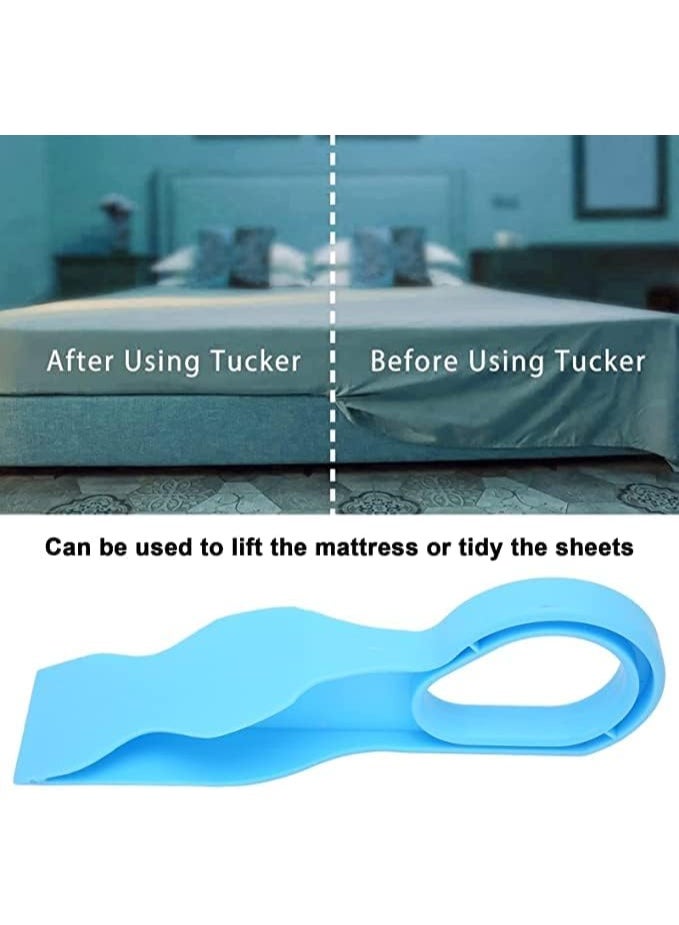 AWCT 32Cm Bed Making Tool, Plastic Mattress Lifter Bedsheet Tucker Tool Easy to Use Neatly and Easy Bed Tucker Tool (Blue Big Size) - Image 2