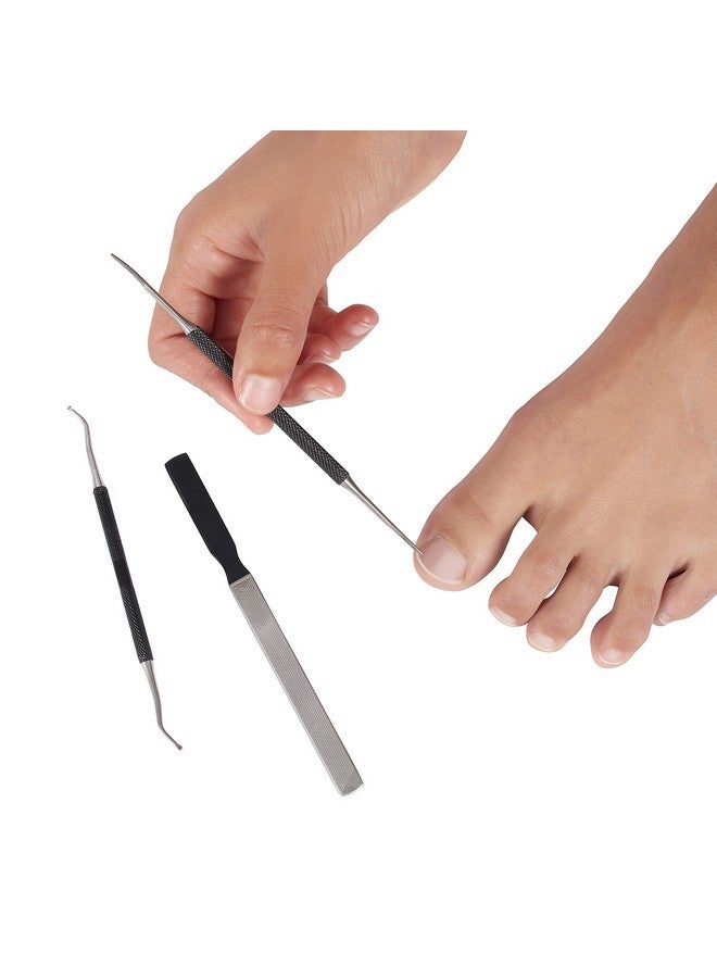 KLIPP Ingrown Toenail Tool Kit For Men And Women -Ingrowing Toe Nail Lifter, Rounded File And Metal Fingernail File For Manicure Pedicure Foot Care - Heavy Duty Surgical Grade Steel - Image 5