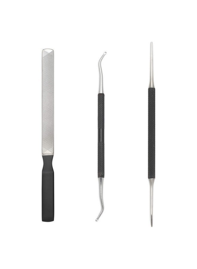 KLIPP Ingrown Toenail Tool Kit For Men And Women -Ingrowing Toe Nail Lifter, Rounded File And Metal Fingernail File For Manicure Pedicure Foot Care - Heavy Duty Surgical Grade Steel - Image 1