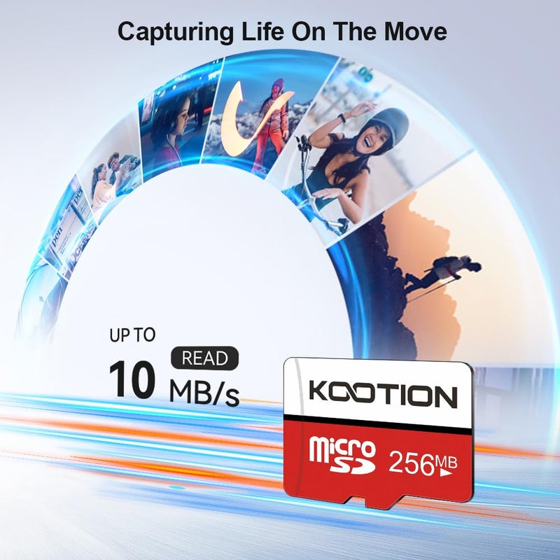 Kootion (Not 256 GB) 256 MB Micro SD Card 10-Pack, KOOTION Class 4 Low Capacity Memory Cards for Old Phones/MP3 Players, Basic Small Data Storage & File Transfer (10 Pack, 256 Megabyte) - Image 2