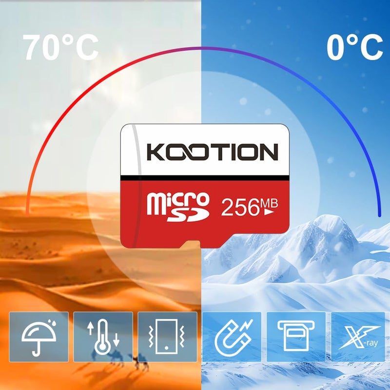 Kootion (Not 256 GB) 256 MB Micro SD Card 10-Pack, KOOTION Class 4 Low Capacity Memory Cards for Old Phones/MP3 Players, Basic Small Data Storage & File Transfer (10 Pack, 256 Megabyte) - Image 4