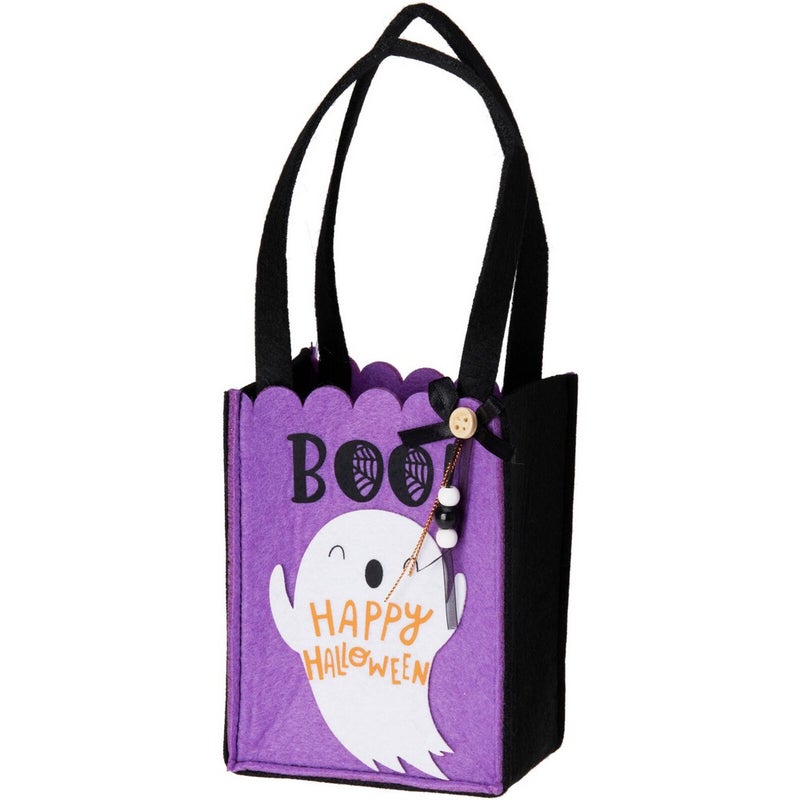 Koopman Halloween Felt Basket – 155mm Spooky Holiday Decoration, Seasonal Candy Holder for Home, Tabletop & Festive Display, Assorted 1 Piece - Image 4