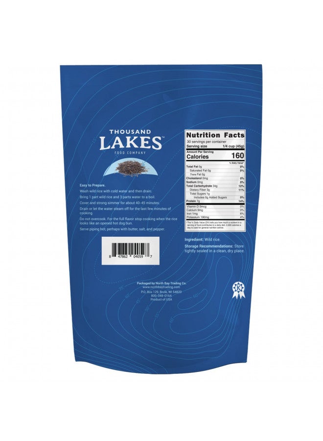 Thousand Lakes Thousand Lakes Minnesota Grown Wild Rice - 3 pounds (48 ounces) - Bulk Pouch | 100% Wild Rice | All Natural  - Image 1