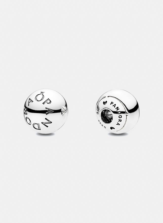 PANDORA PANDORA logo interchangeable silver end caps 4732