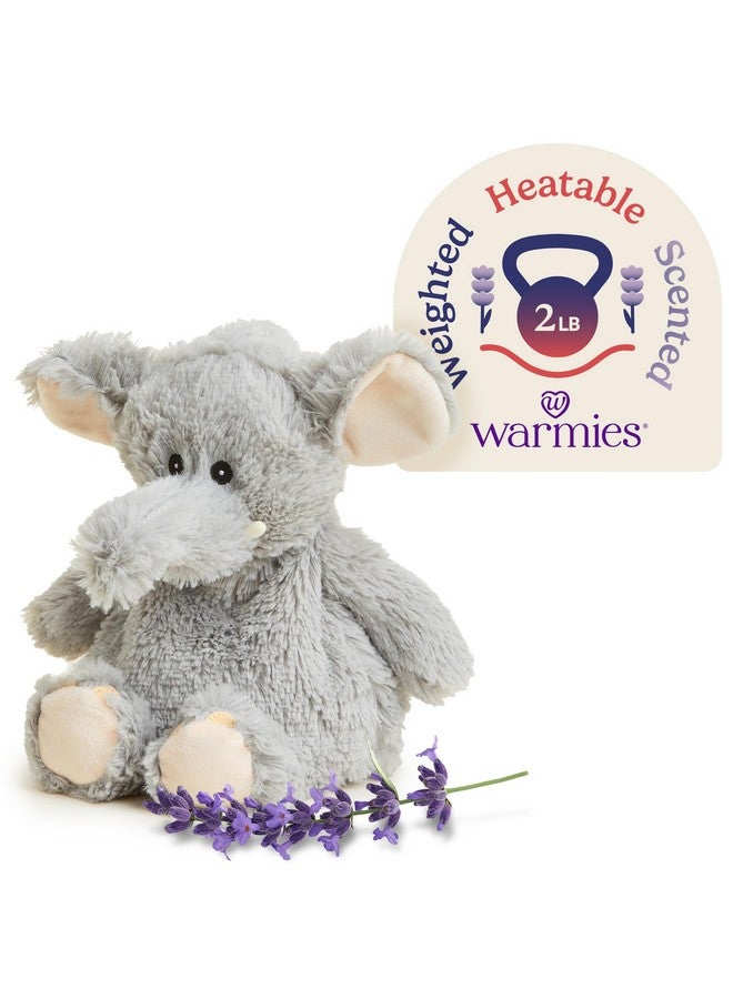 warmies Microwavable & Weighted Stuffed Animals, Gray Elephant - Heated Stuffed Animal Plushie for Warmth & Comfort - Cute Soft Plush Toys for Boys, Girls, Babies & Toddlers - Image 1