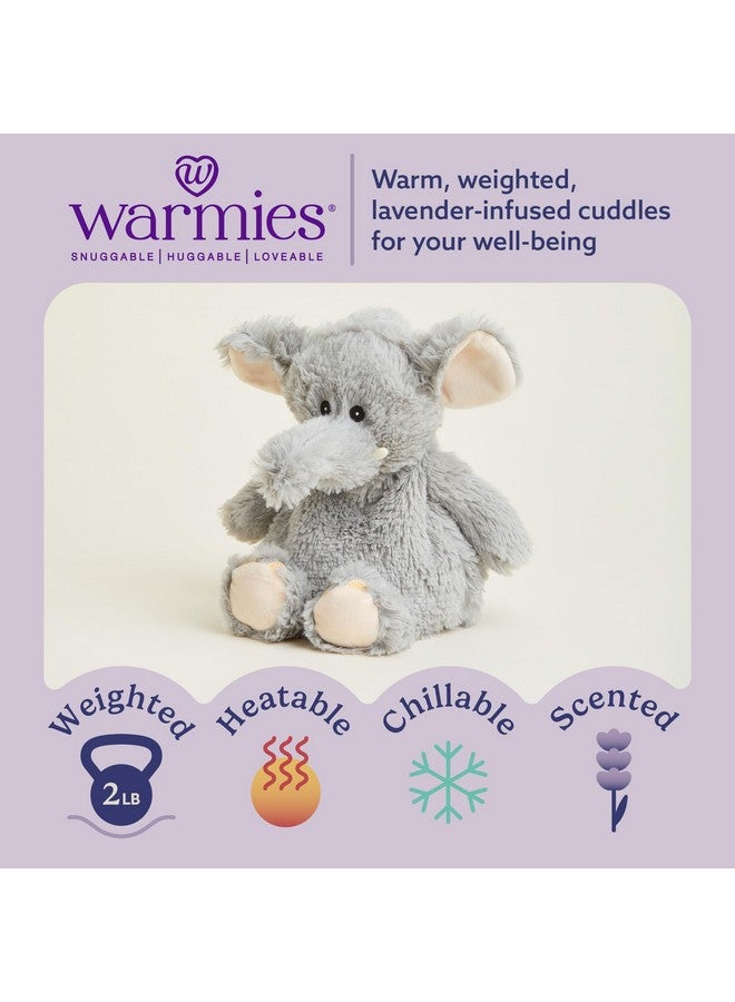 warmies Microwavable & Weighted Stuffed Animals, Gray Elephant - Heated Stuffed Animal Plushie for Warmth & Comfort - Cute Soft Plush Toys for Boys, Girls, Babies & Toddlers - Image 2