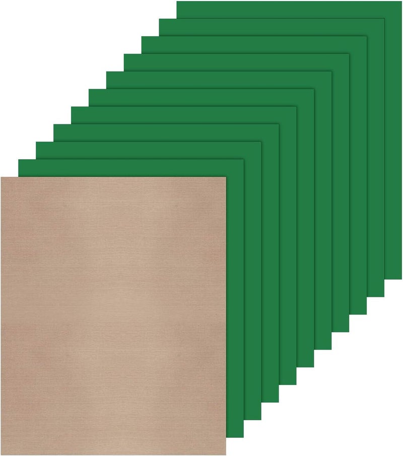 JANDJPACKAGING Green Heat Transfer Vinyl Bundle: 10 Pack 12"x10" Sheets, HTV Vinyl Sheets for Cricut & Silhouette Cameo or Home Iron On Vinyl T-Shirts & Fabrics - Image 1