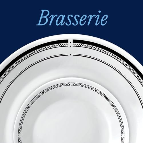 Corelle 18Piece Round Dinnerware Set Service for 6 Lightweight Round Plates and Bowls Set Vitrelle Triple Layer Glass Chip and Scratch Resistant Microwave and Dishwasher Safe Brasserie - Image 3