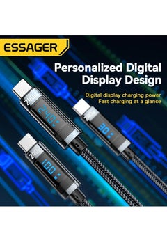 ESSAGER Ultra-Durable High Speed Charging 240W 6A And Syncing Data Display screen USB-C to USB-C Cable  - Image 3