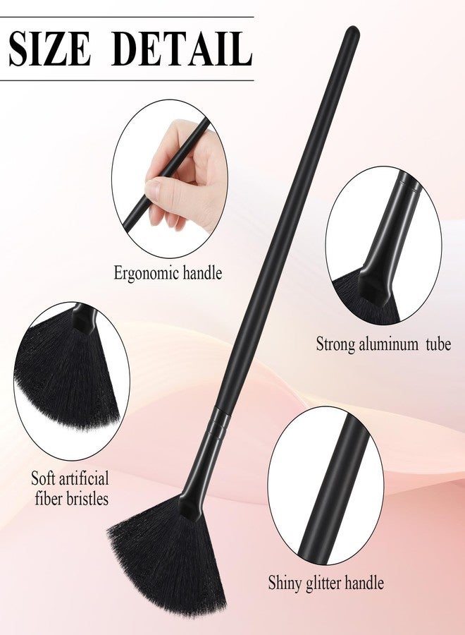 مايتيز مجموعة من 9 فرش لتوزيع قناع الوجه، فرش ناعمة لتطبيق المكياج المقشر بحمض الجليكوليك لكريم الطين (أسود بالكامل) - Image 3