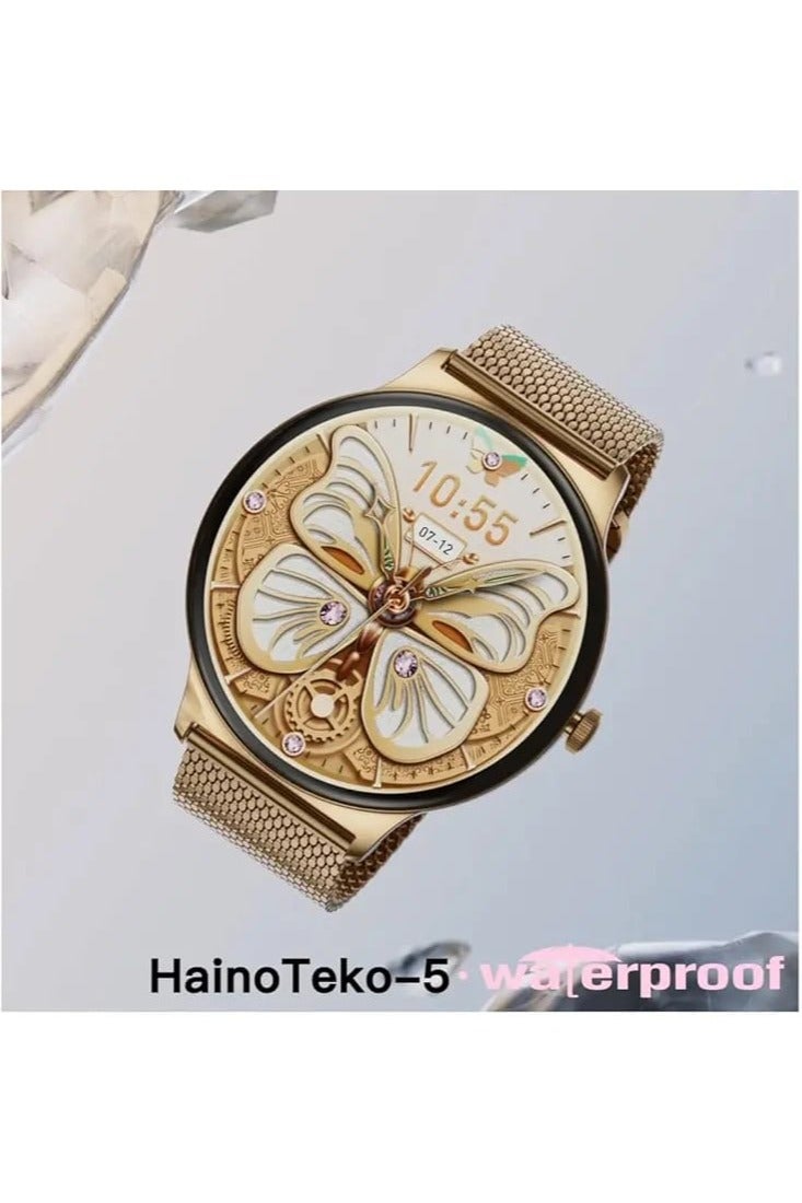 HainoTeko Premium AMOLED HainoTeko-5 Smartwatch with Super Slim Design and 3 Interchangeable Straps - Image 3