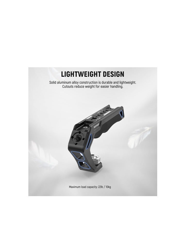 NEEWER Camera Top Handle CA007 with ARRI 3/8" Locating Pins – Silicone Grip, 1/4" & 3/8" Mounting Threads, 3 Cold Shoe Mounts – Compatible with Camera Cages, Video Rigs, SmallRig Handles black - Image 5