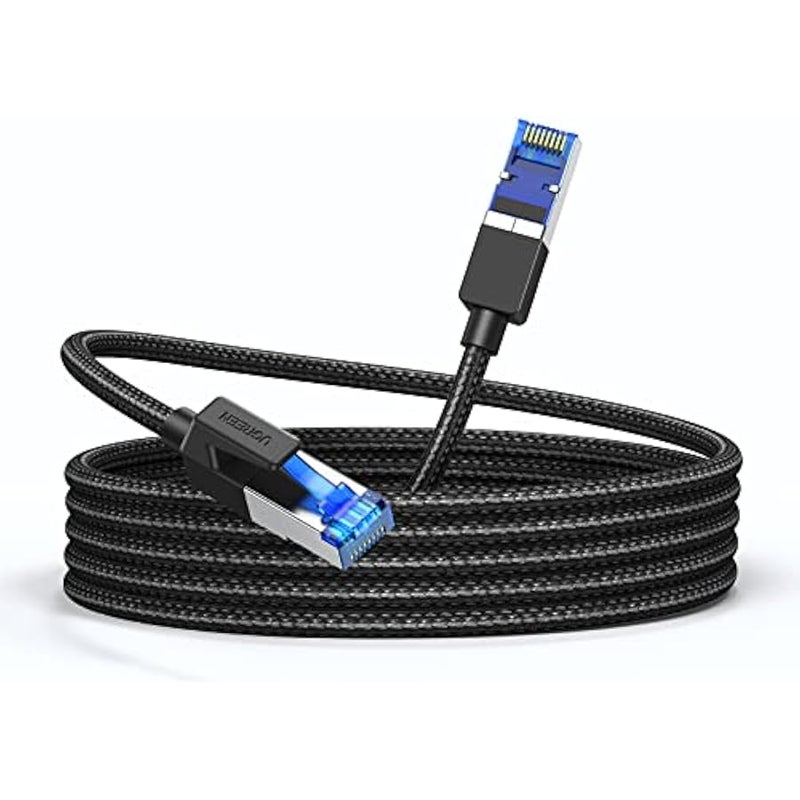 Ethernet Cable 10M Cat 8 Gigabit Network Cord High-Speed 40Gbps 2000MHz RJ45 Internet Wire Braided Double Shielded Ethernet Cable Compatible with Gaming Switch PS4 PS5 PC Router TV Xbox - Image 1