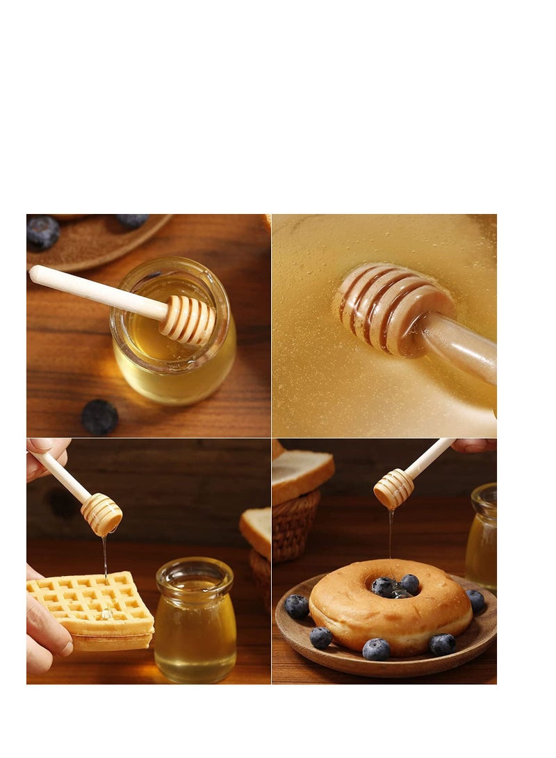 MARKQ 12 Pcs Honey Dipper Sticks, 8 cm small Wooden Honey Spoon Stirrers for Honey Jar Dispense Drizzle and Wedding Party Gift, Honeycomb Stick - Image 5