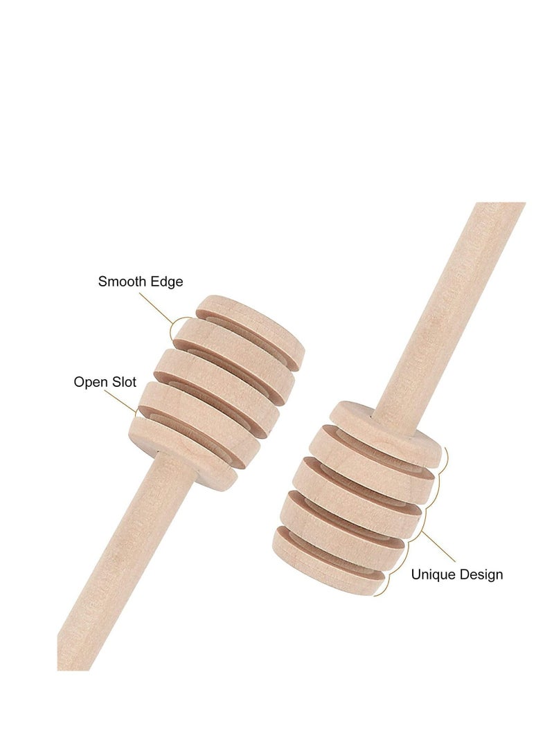 MARKQ 12 Pcs Honey Dipper Sticks, 8 cm small Wooden Honey Spoon Stirrers for Honey Jar Dispense Drizzle and Wedding Party Gift, Honeycomb Stick - Image 3