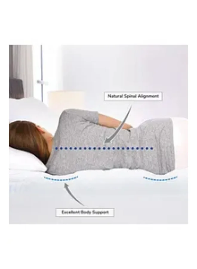 Donetella Cotton Mattress Topper Single Size120x200x30+14 cm And 1500 GSM With Supersoft Fabric And Hotel Style (Fitted Style),White