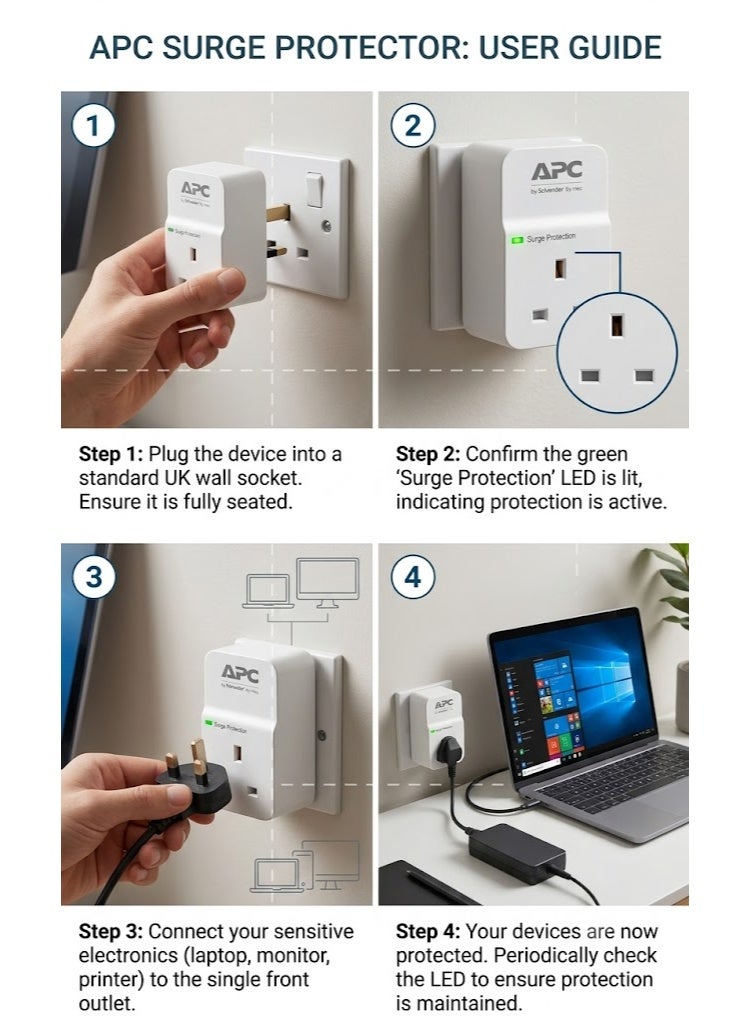 APC Essential SurgeArrest 1 outlet 230V UK - Image 2