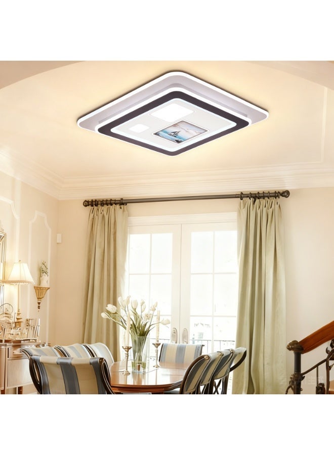 Luxury modern art square LED ceiling light with sailboat decorative panel - perfect for ambient lighting in living rooms, balconies and bedrooms, and complements a variety of stylish home decor styles. - Image 5