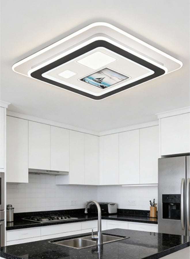 46cm Dimmable LED Ceiling Light, Modern Square Panel Lamp for Living Room Kitchen Bedroom - Image 1