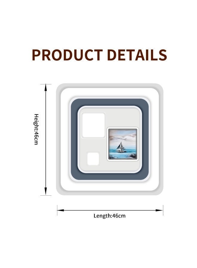 46cm Dimmable LED Ceiling Light, Modern Square Panel Lamp for Living Room Kitchen Bedroom - Image 2