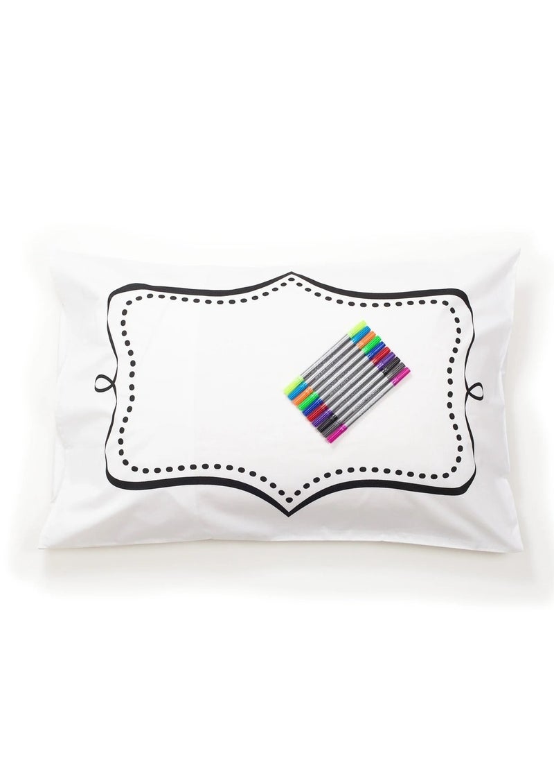 eatsleepdoodle Coloring Pillowcase, Doodle  - Image 2