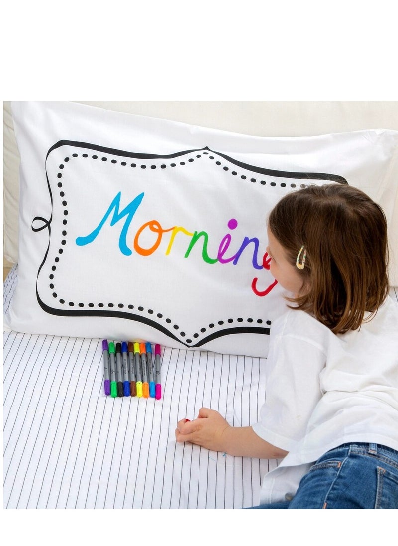 eatsleepdoodle Coloring Pillowcase, Doodle  - Image 4