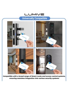 LUMIVE M1 Ic Cards For Smart Door Locks Compatible With Ttlock Tuya Smart Locks 13.56Mhz Rfid Fob Key For Keyless Entry 5 Pieces  - Image 2