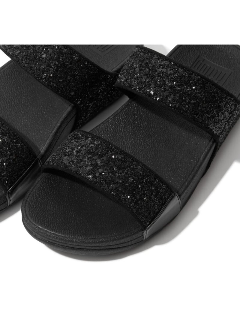 FitFlop - Ladies Lulu Glitter Slides - Black Glitter ET3-339 38 - Image 1