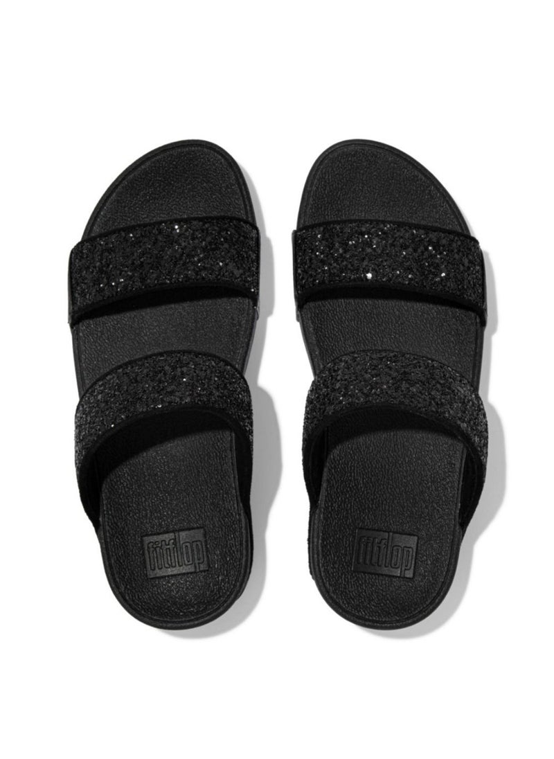 FitFlop - Ladies Lulu Glitter Slides - Black Glitter ET3-339 38 - Image 1