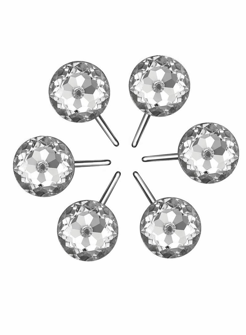 Y&D Shower Curtain Hooks, 12 Pcs Acrylic Decorative Rolling Hooks Rhinestones Bath Bathroom Set, Double Glide Rings...  - Image 2
