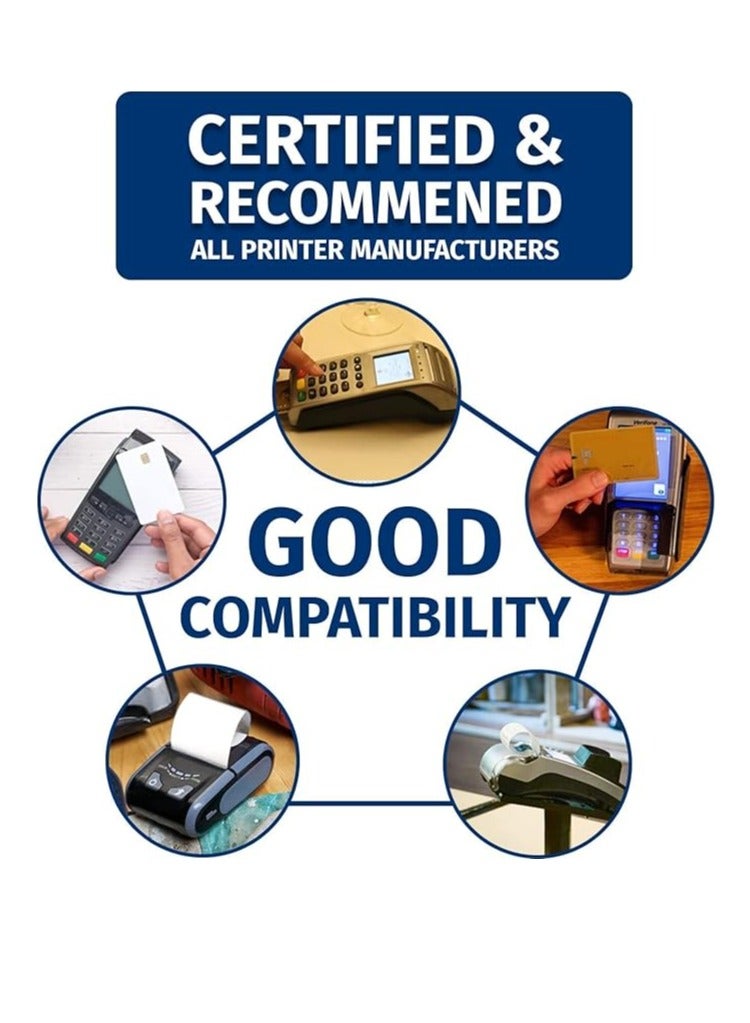 Terabyte 80 x 50 Thermal Paper Receipt 3 1/8" 80'Fits All POS Cash Registers Printers, Credit Card Terminals (Pack of 2) - Image 4