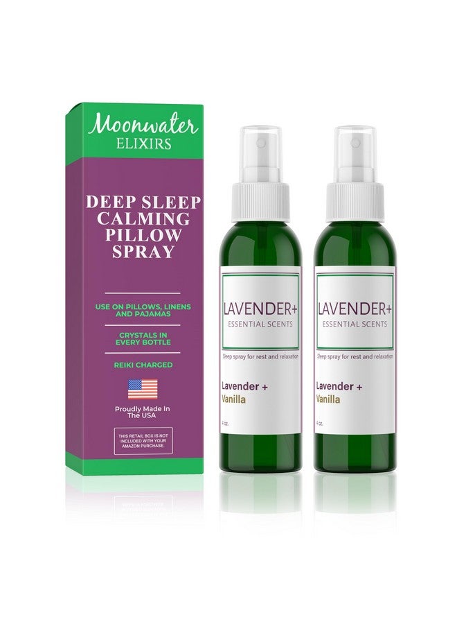 Moonwater Elixirs Lavender Sleep Spray for Pillows - Natural Calming Aromatherapy Mist + Amethyst Crystals & Reiki Energy - Lavender & Vanilla Pillow Spray for Deep Rest - Linens, Pajamas, Bedtime Relaxation. (2)  - Image 1