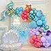 UAEYW Mermaid Balloon Garland Kit 125pcs Under The Sea Balloons Mermaid Tail Arch Party Supplies with Seahorse Octopus Ocean Animals Balloons for Birthday Party Baby Shower Decorations - Image 3