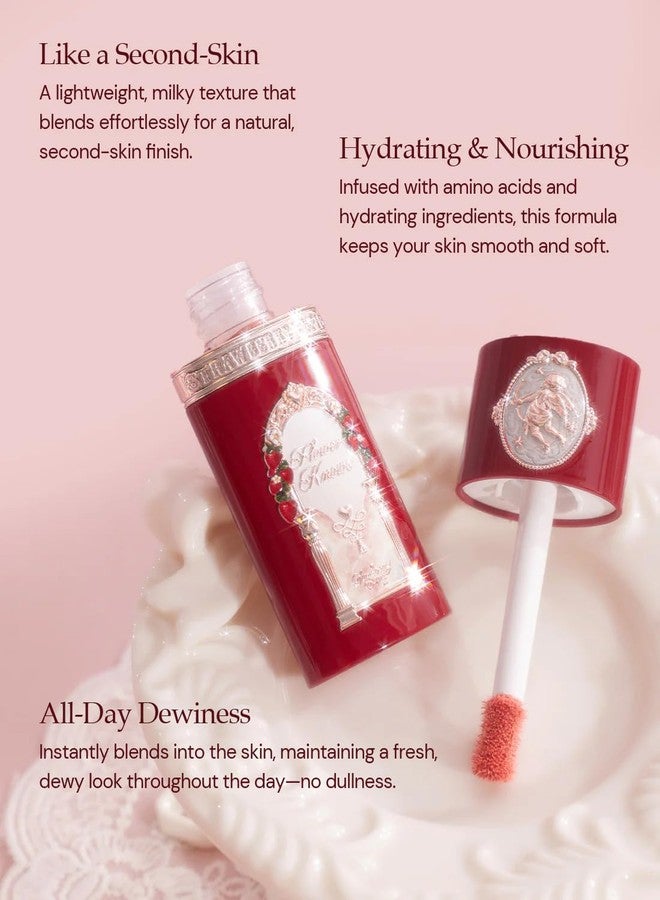 Flower Knows Strawberry Cupid All Day Glow Liquid Blush,Water- & Sweat-Resistant Blush for Cheeks,Blendable Dewy Finish with Hydrating Formula(Region-S03 Pink Gemstone,0.25 Fl Oz) - Image 3