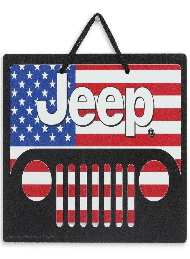 أوبن رود براندز لوحة معدنية معلقة عليها شعار جيب وعلم أمريكي - لوحة جيب كلاسيكية وطنية للجراج أو الورشة أو ركن الرجل - Image 1