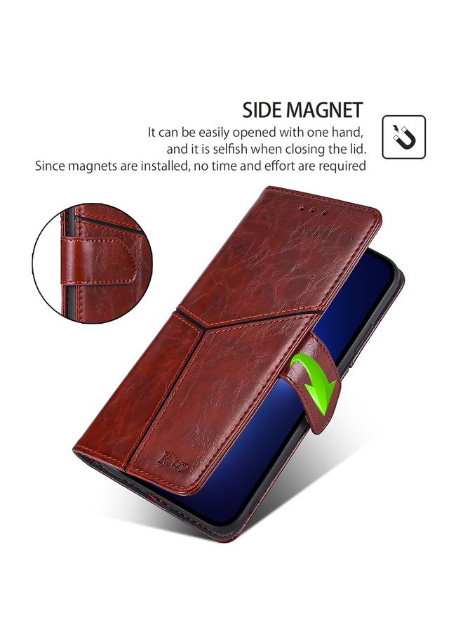 S-TOP Case For OPPO A3 5G India Geometric Stitching Leather Phone Case - Image 5