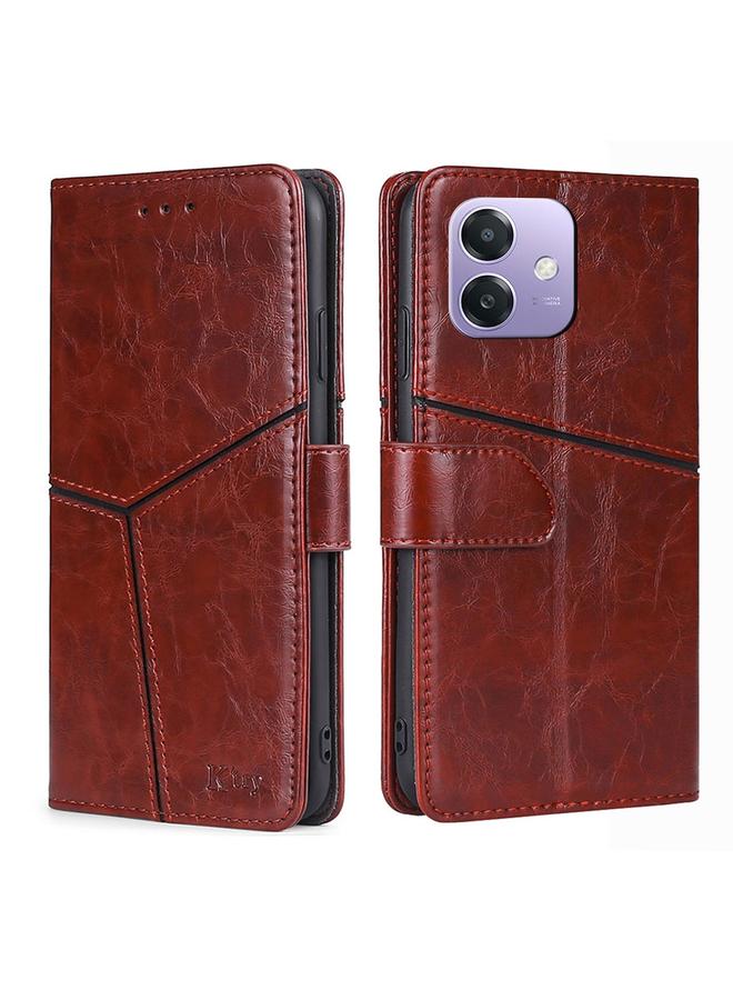S-TOP Case For OPPO A3 5G India Geometric Stitching Leather Phone Case - Image 1