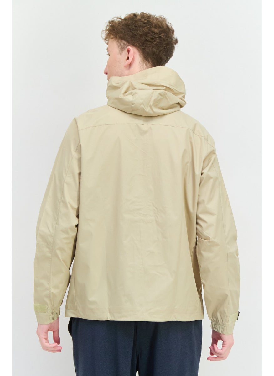 Adidas - Men Sportswear Fit Long Sleeve Multiple Pockets Outdoor Jacket, Khaki - Image 1