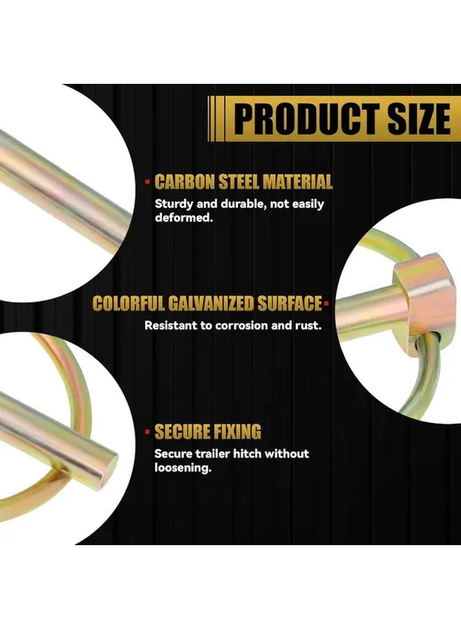 Variant Heavy Duty Chain Pin With Loop 6 Pack For Tractor Truck Trailer Mower - Image 3
