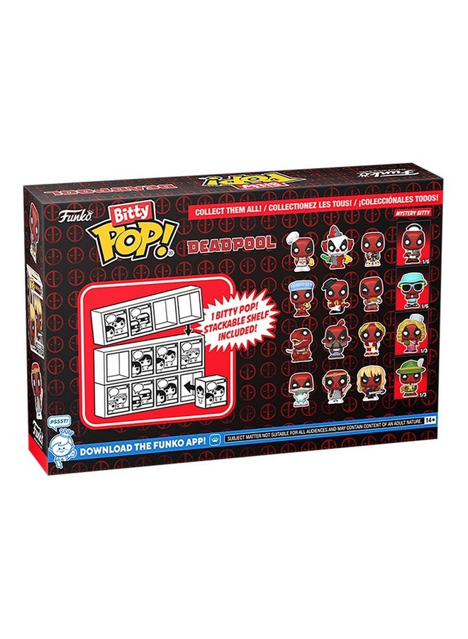 Funko Bitty POP! Deadpool - Sleepover, 4-Pack and A Surprise Mystery Mini Figure - 0.9 Inch (2.2 Cm) Collectable - Stackable Display Shelf Included - Gift Idea - Party Bags Stocking - Cake Topper - Image 2