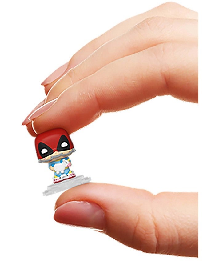 Funko Bitty POP! Deadpool - Sleepover, 4-Pack and A Surprise Mystery Mini Figure - 0.9 Inch (2.2 Cm) Collectable - Stackable Display Shelf Included - Gift Idea - Party Bags Stocking - Cake Topper - Image 3