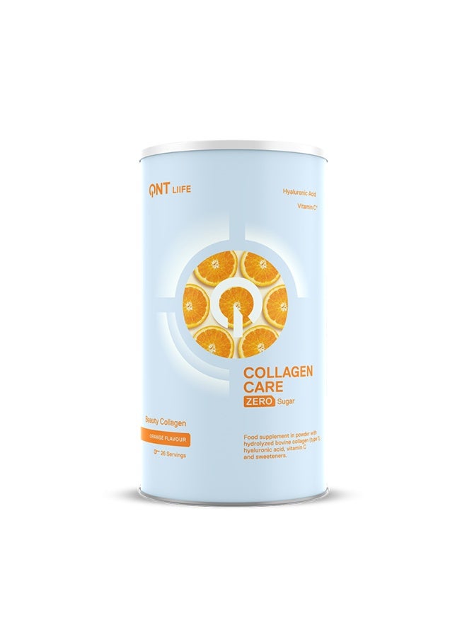QNT COLLAGEN CARE Powder | 390g | Orange Flavour, Hydrolysed Collagen, Vit C & Hyaluronic Acid - Image 2