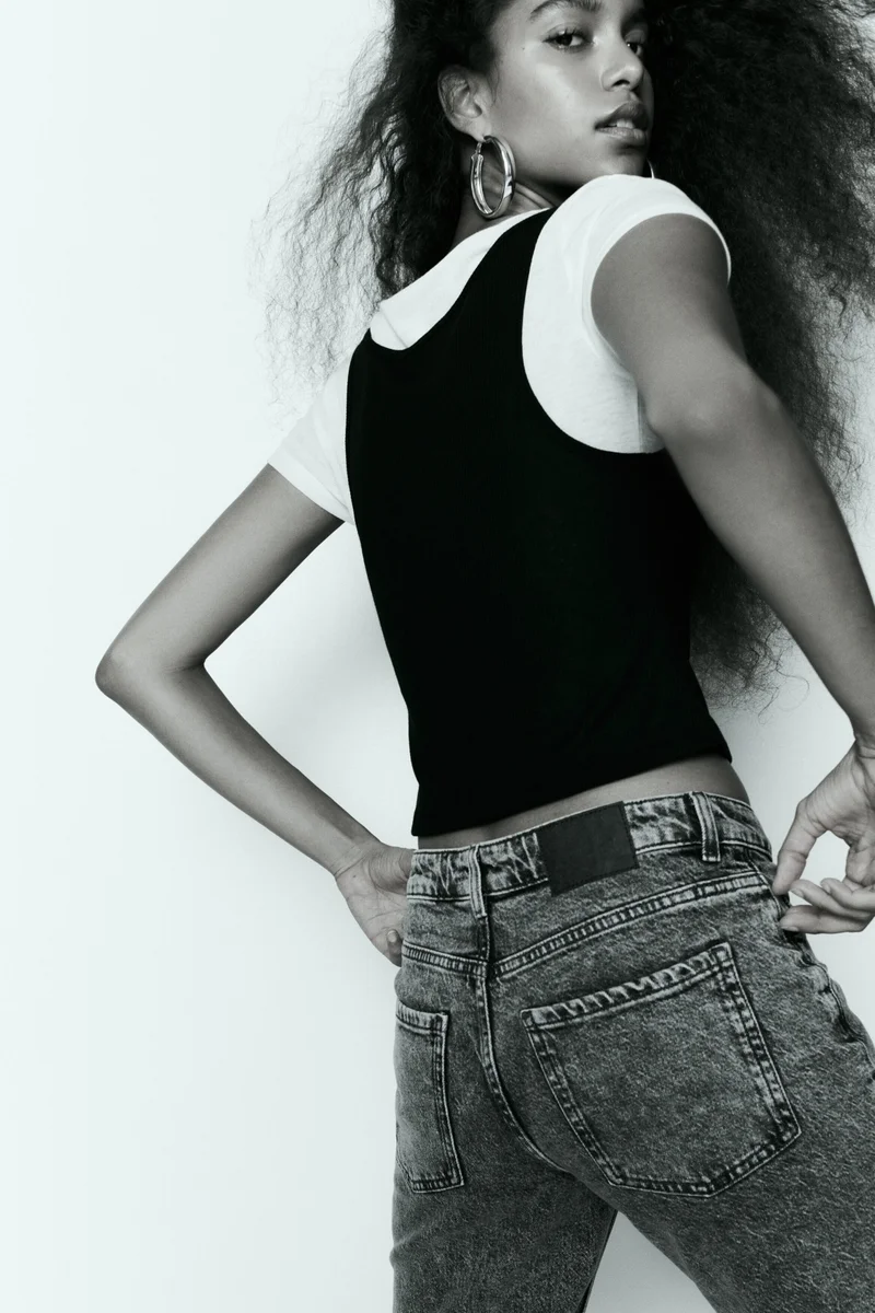 H&M  Slim Straight Regular Waist Jeans for Women | Best Price UAE