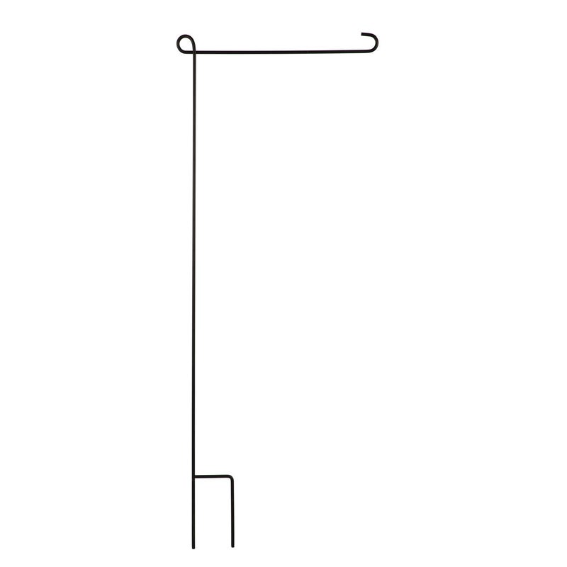 Evergreen Flag Evergreen Flag Black Iron Cemetery Garden Flag Stand  15W x 28H 