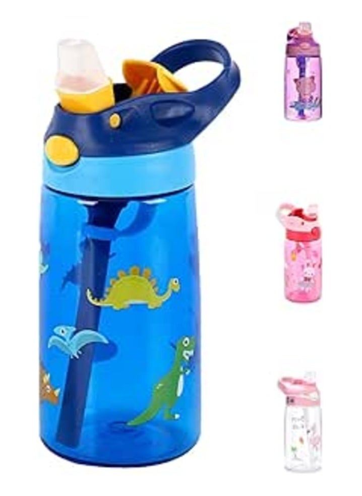 S2C S2C Water Bottle for Kids With Straw & Handle - 16 oz BPA Free Kids Water Bottles, Spill Proof Cups for kids, Easy-Clean, Water Bottle With Straw,Kids Water Bottle For School,toddler water bottle  - Image 1
