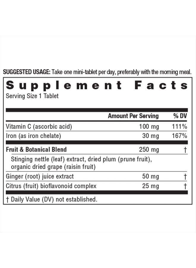 Rainbow Light Complete Iron Mini-Tabs, Gently Encourages Healthy Iron Levels by Promoting Iron Absorption with Ferractiv Iron, Vitamin C and Ginger, Vegan, Gluten-Free, Non-Constipating, 60 Tablets - Image 3