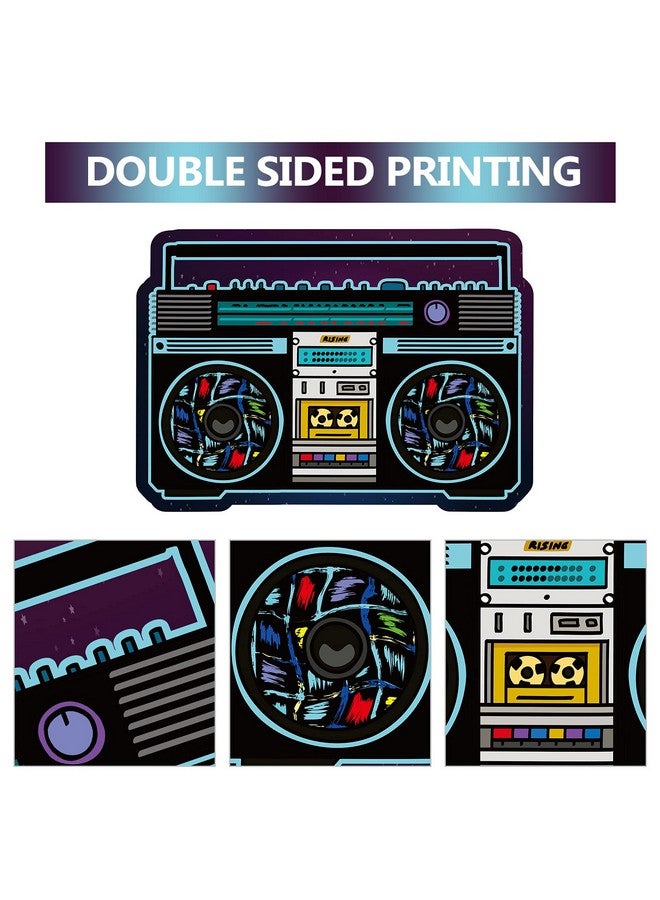 Zhanmai Zhanmai 26 Pieces 80s 90s Party Decorations Inflatable Boombox Radio Mobile Phone Gold Foil Chain Balloons 80s 90s Props Retro Cassette Headphones Player Cutouts for Hip Hop Party Supplies - Image 3