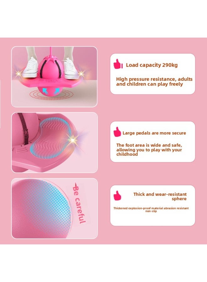 Loquat Luminous Jumping Ball Children's Bouncing Ball Adult Balance Fitness Bouncing Ball Kindergarten Kids Frog Bounce Toy-Color:Upgraded Handle Removable (luminous Frog❤️Green) Load-bearing 290kg Free Ai - Image 3