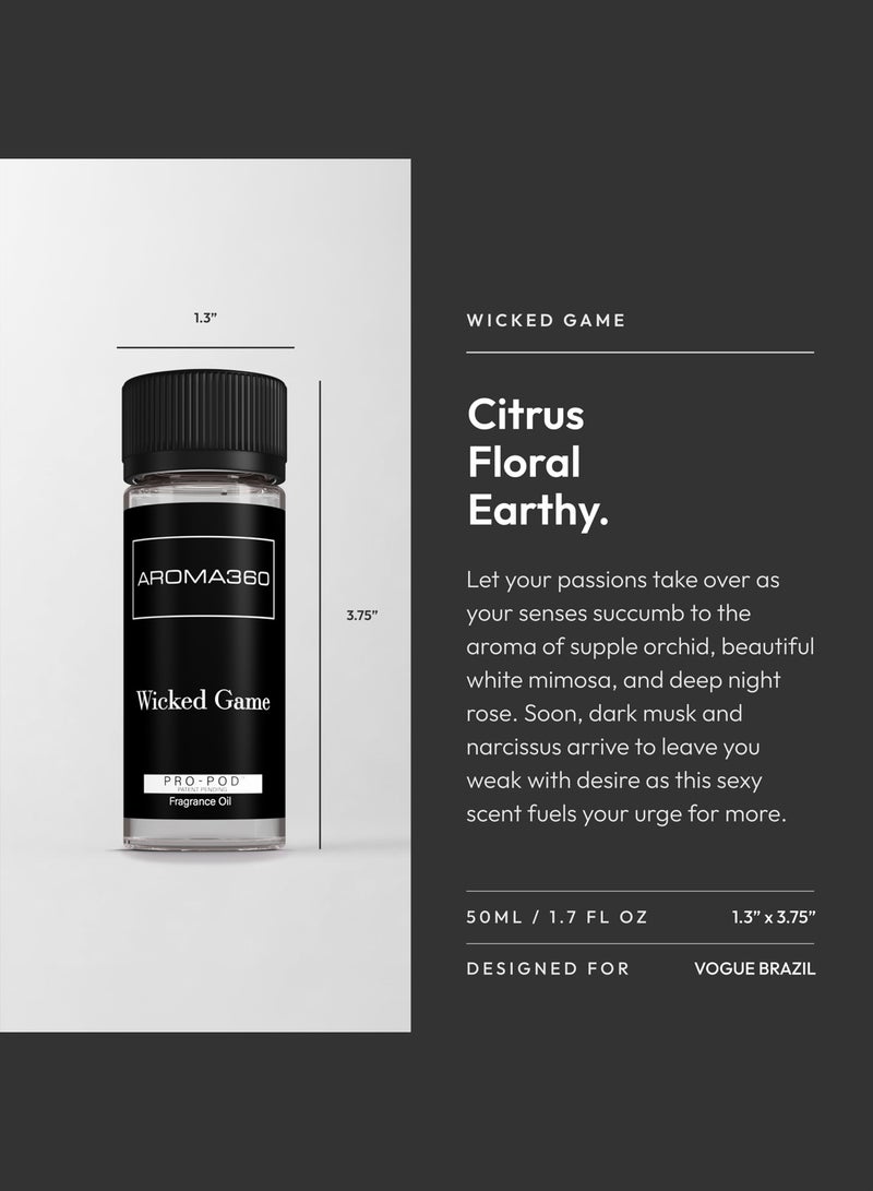 AROMA360 Wicked Game Pro-Pod Oil Blend - Hotel Inspired for Luxury Essential Oil Diffusers - Aromatherapy Scent Diffuser Oil - Sandalwood, Orange Blossom, and White Mimosa  - Image 3