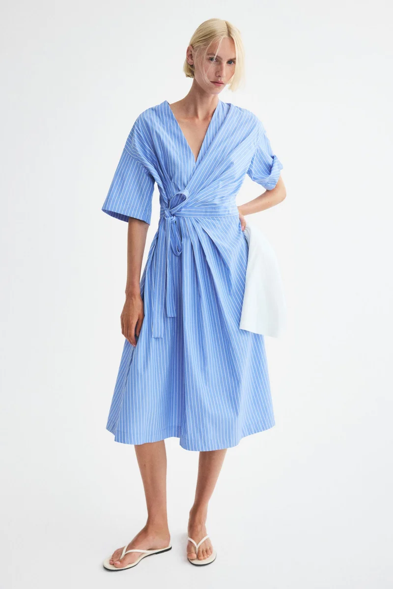 Wrap midi dress